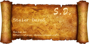 Steier Dezső névjegykártya